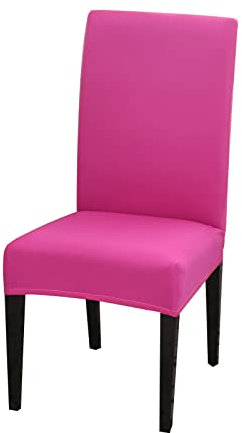 ZQMHCY Housse de Chaise Rose Rouge Housse Chaise Spandex Housse de Chaise Salle à Manger Amovible Housse de Chaise Mariage Extensible Durable Housses de Chaise de Salle à Manger 6 Pièces