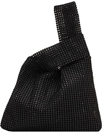 Abend Clutch Tasche, Damen Clutches, Mode Pailletten Strass Frauen Clutch Tasche Kristall Bling Diamant Glitzer Tote Weiblich Abend Dinner Party Handtasche Mädchen Geldbörse, Schwarz