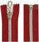 Aerzetix - C64086 - Set di 2 Cerniere Lampo a Spirale N°5 60cm separabile autobloccante - Rete in Nylon Argento - tiretto cursore in Metallo - Colore Rosso - merceria