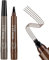Eyebrow Pen,Eyebrow Pencil,Long-Lasting Eyebrow Tint,Brow Eye Brown Pencil with Fork Tip,Eyebrow Pencil Dark Brown,Brow Tint,Waterproof Eyebrow Pencil,Brown Eyebrow Tint (Grey Brown&Dark Brown)