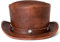 Leder Magic Hut Flat Hut Steampunk Gentleman Hut Klassischer Schwarzer -Hut Vintage Leder Hut Für Frauen Männer