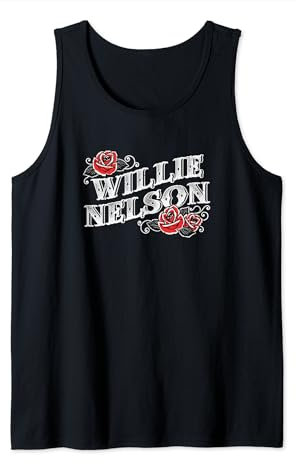 Offizielles Willie Nelson Red Rose Tank Top