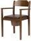 Perla Chaise de toilette hygiénique, chaise de nuit, en bois, seau amovible avec couvercle, pour adultes en bois de hêtre massif, aide de toilette certifiée pour les personnes âgées (marron foncé)