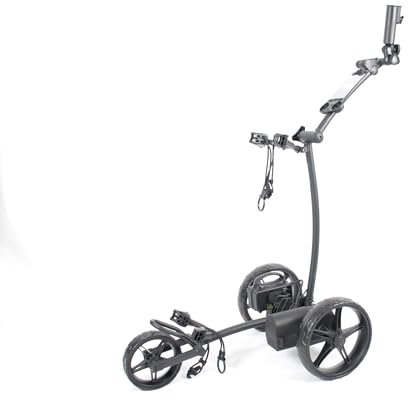 Trolem Chariot de Golf électrique Elite Brake - Chariot de Golf électrique - Chariot de Golf à 3 Roues Pliable - avec Moteur électrique, Frein et Batterie au Lithium - 27 Trous - Fin et léger - pour
