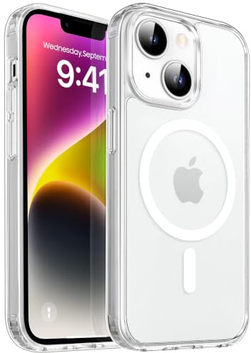 CACOE für iPhone 13/14 Hülle mit Militärschutz für MagSafe Handyhülle | für iPhone 13/14 Case,Transluzente Matte,37×N52 Magnete,12 Fuß Fallschutz,2400 GS Magnetkraft,Erhöhter Kameraschutz