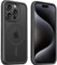 MobNano Hybrid Clear Magnetic iPhone 15 Pro Case, [Wireless Charging + MagSafe Support] Silicone Shockproof Bumper hard Transparent Outdoor Football Phone 15 Pro Cover - Black