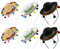 Yzpacc Set von 6 Cinco de Mayo Stroh Sombrero Stirnband Stoff Partyhüte mit Ball Fransen Dekoration für Fiesta Hut Partyzubehör, Dia de Muertos, mexikanische Themen Dekorationen Partyzubehör (style C)