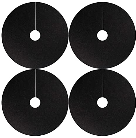 Baumschutzmatte, Baummulchring, Baummulch Ring wiederverwendbarer Nicht gewabter Baumschutzmatte Unkraut Barrie Matte für Unkrautsteuerung Schwarzer Außendurchmesser 82 cm 4pcs