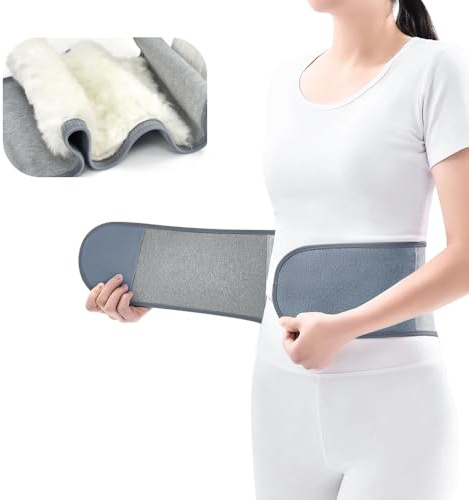 NAROSEBE Nierenwärmer Kaschmir Winter, Rückenwärmer Gürtel Elastisch | Taille Wärmer Unterstützung, Leibwärmer Hüftwärmer Damen, mit Klettverschluss, Kaschmir Wärmeschutz winter für Damen Herren