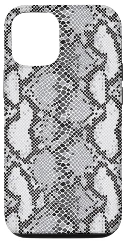 iPhone 15 Aesthetics Neutral Grey Snake Animal Skin Boho Pattern Case