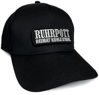 No Face No Name Basecap Ruhrpott Heimat Kohle Stahl in schwarz I Unisex frei einstellbar I bestickter Patch I Snapback Cap Kappe Mütze
