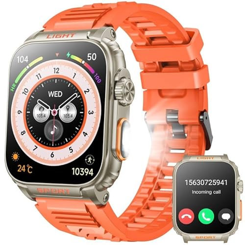 Reloj Inteligente Hombre Smartwatch con Llamadas: 1.91 Smart Watch Men con Podometro Pulsometro Presion Arterial Sueño Deportivo Pulsera de Actividad Digital IP68 Impermeable para Android iPhone