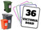 4 x Personalised Waterproof Wheelie Bin Stickers | Custom Dustbin Labels with House Number & Street Name | Peel & Stick Durable Bin Stickers 130 x 160mm (Design 2)