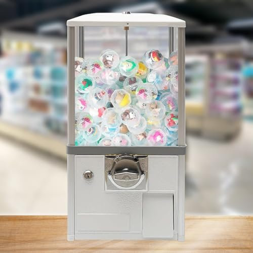 Distributeur automatique commercial, machine à boules de gomme transparentes, distributeur de bonbons, machine à capsules automatique pour magasins de détail, pour la maison, magasin de jeux(White,10