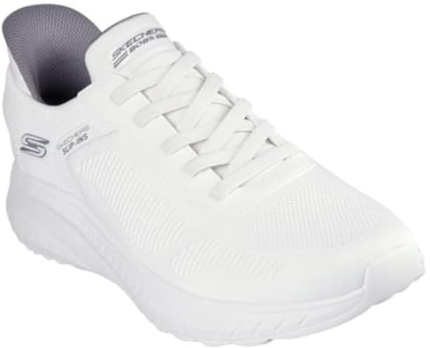 Skechers Bobs Squad Chaos Solid Step Sneaker für Herren, weiß, 7 UK Wide