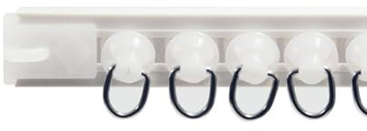 Selbstklebendes Vorhangschienen-Set, stanzfreie Gleitschiene mit hängendem Rad, seitlich montiertes, Oben montiertes Führungsschienen-Vorhangzubehör(200cm(78.7in))