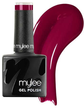 Mylee Smalto Gel Semipermanente 8ml [Raspberry ] - UV/LED Nail Art Manicure Pedicure, Lunga Durata, per Uso Professionale e Domestico [Red Range] - Vegan & Cruelty Free