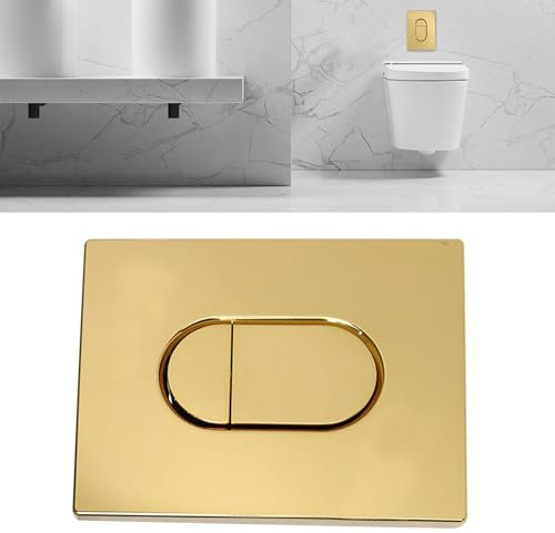Actuator Plate Toilet Flush Release 2 Quantity and Start & Stop Operation for Small Inspection Shaft Vertical Mounting (Light Gold)
