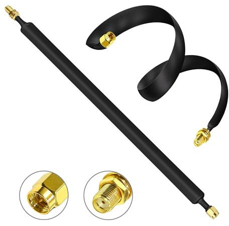 TUOLNK SMA - Cavo coassiale maschio a femmina SMA per finestra, piatto, F1.37, 30 cm, per antenna Lte, 2 pezzi