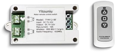 Yitouniu Tuya10A DC 7-32V WiFi/Bluetooth Motorsteuerung, Wendeschalter mit Timer und Sprachsteuerung für Elektrische Aktuatoren, Smart Home (Kompatibel mit Alexa)