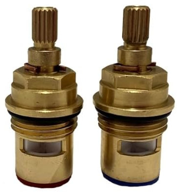 Mixer Tap Cartridge Replacement for 1/2 for Franke and Tantofex - 7.6mm x 18 Spline - 56mm Total Length - Tap Spares Repair Reviver Kit Gland Hot and Cold