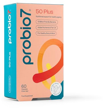 Probio7 50 Plus | Complete Support Multivitamin Tablets | 60 Capsules | Gut Health. Immune System Booster & Gut Health Support for 50+. Multivitamin Tablets for 50 Plus.