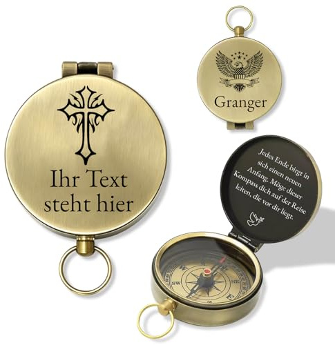 Wanderkompass mit Individueller Text Symbolgravur EIN Kompass der Bleibt Personalisiertes Geschenk für Abenteurer Ehemänner Freunde Männer Frauen