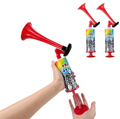 2 Stück Druckluft Air Horn, 120dB Lautes Handheld Signalhorn.