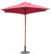 Outsunny Parasol droit en bois toile polyester 180g/m² diamètre 2,5 m rouge