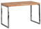 Wohnling Schreibtisch Guna Massivholz Akazie, Computertisch 120 x 60 cm aus echtem Holz, Laptoptisch im Landhaus-Stil, Konsolen-Tisch mit Metallbeinen, Arbeitstisch dunkel-braun für Büro
