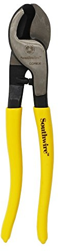 Southwire 9 Cable Cutter Ergo Dip - Ergonomic Comfort Grip for Reduced Fatigue - Forged Steel Build with Black-Oxide Finish - High-Leverage Pivot - Electrical Cutting Tool