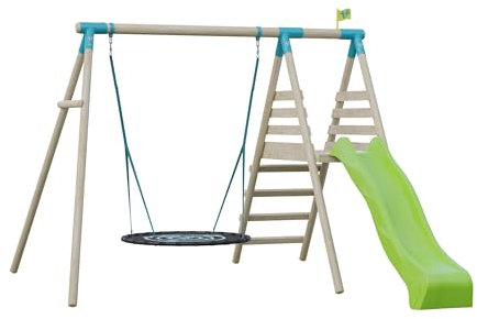TP Flordland Wooden Swing Set & Slide