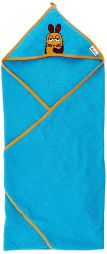 Playshoes Frottee-Kapuzentuch, 100x100cm, Die Maus Aquablau