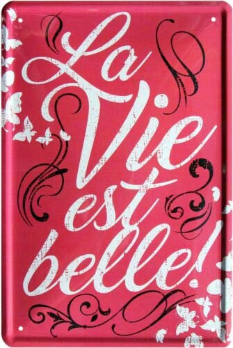 La Vie est belle 20x30 cm Blechschild 1703
