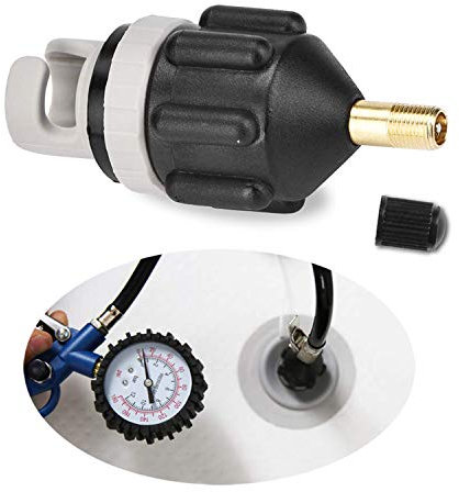 SAMENY Adaptador de Bomba Convertidor de Valvula Presta a Valvula Schrader Adaptador de válvula de Aire para Sup, Canoa, Kayak, Paddle Board, Bote Inflable (Negro)