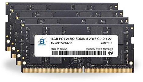 Adamanta - Memoria RAM de 64 GB (4 x 16 GB) para Apple iMac 2019 de 27 Pulgadas con Pantalla Retina 5K DDR4 2666 MHz PC4-21300 SODIMM 2Rx8 CL19 1,2 V DRAM RAM