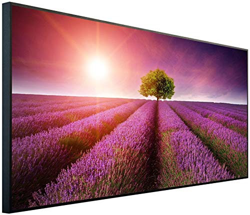 Ecowelle Infrarotheizung mit Bild | 750 Watt | 60x120 cm | Infrarot Heizung| | Made in Germany| d 35 Lavendelfeld