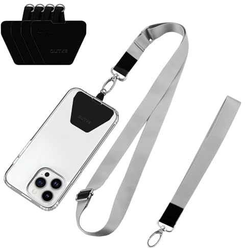 OUTXE Phone Lanyard - 4 Pads, 1 Adjustable Neck Strap, 1 Nylon Hand Strap, Compatible with All Smartphones