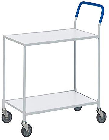 Tischwagen mit 2 Böden 850 x 435 mm - weiß