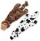 Best Pet Supplies 2-in-1 Quietschendes Hundespielzeug mit weichem, strapazierfähigem Stoff für kleine, mittlere und große Haustiere by Füllung für das Spielen im Haus, Kuh, AFFE, Size L