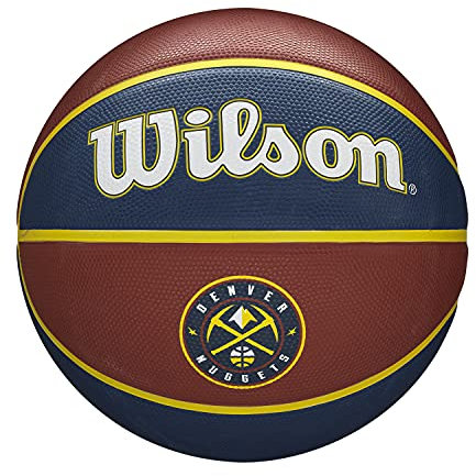 Wilson Basketball NBA TEAM TRIBUTE, DENVER NUGGETS, Outdoor, Gummi, Größe: 7