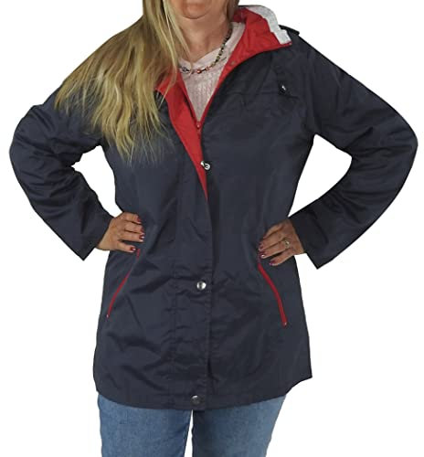 Dynamic24 Damen Übergangsjacke Outdoorjacke Kapuze Sommer Frühling Jacke leicht blau (S)