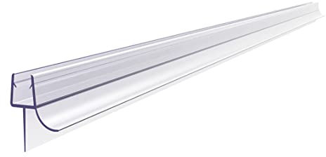 Duschdichtung Bodendichtung 80cm für Duschtür Badewannenaufsatz Duschkabine 5mm 6mm Glasstärke aus kunststoff transparent