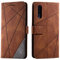 Vankii Kompatibel mit Samsung Galaxy A50/A30S/A50S Hülle, Flip Wallet Handyhülle PU Leder Brieftasche Tasche Case Stoßfeste Schutzhülle [Kartenschlitzen] [Magnetverschluss] [Standfunktion] (Braun)