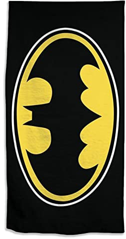 Batman Beach and Bath Towel – 100% Cotton, Soft and Absorbent Large Towel 70x140 c m, Ideal for Kids and Adults, Machine Washable, Officially Licensed Merchandise