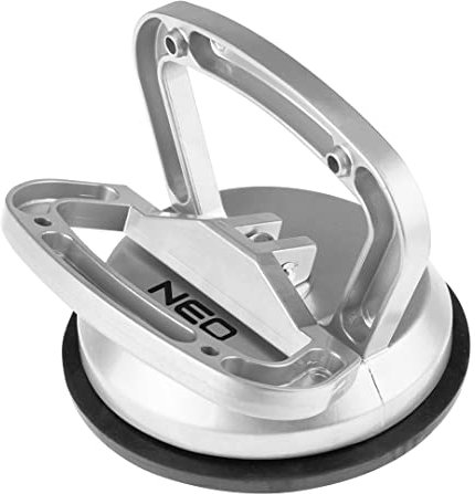 NEO TOOLS Ventosa Per Parabrezza Singola 50 Kg, Alluminio Per Vetro, Plexiglass, Pannelli Laccati, Pannelli In Plastica, Diametro 120 mm
