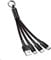 Zigmoon hair AOYIY Multi USB Charger Cable 15CM, 3-in-1 Short Fast Charging Cable Keychain with iP/Micro/USB Type C Connector for Cell Phones, Tablets and More (Black)