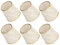 Alvinlite Lampenschirme 6er Set, Wandleuchterschirm Kleine Kronleuchterschirme UNO Fitter Moderne Glockenlampenschirme für Tisch Bodenwand Kronleuchter Nachttischlampe Ersatz