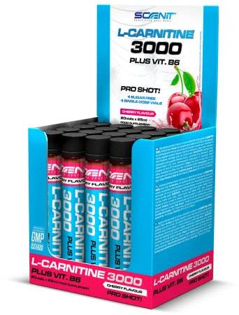 L Carnitine 3000 - L Carnitine - L-Carnitine - L Carnitine Liquide - Carnitine Liquide - LCarnitine - Carnitine Pure - L-Carnitine Liquide - 20 unités de 25 ml (Cerise)