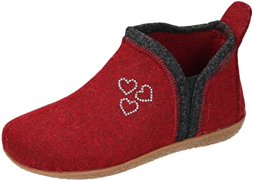 Manitu Damen 340058-41 Hausschuh, rot, 40 EU